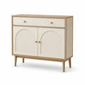Buffet en bois et MDF avec tiroir et portes 90x80x35 cm