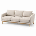 Canapé 3 places en tissu polyester et bois