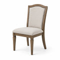 Chaise en bois et tissu beige